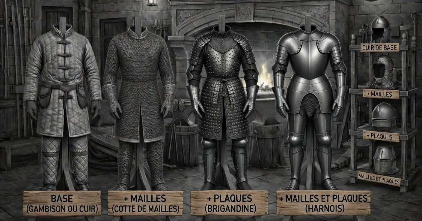 Illustration armures TRAME