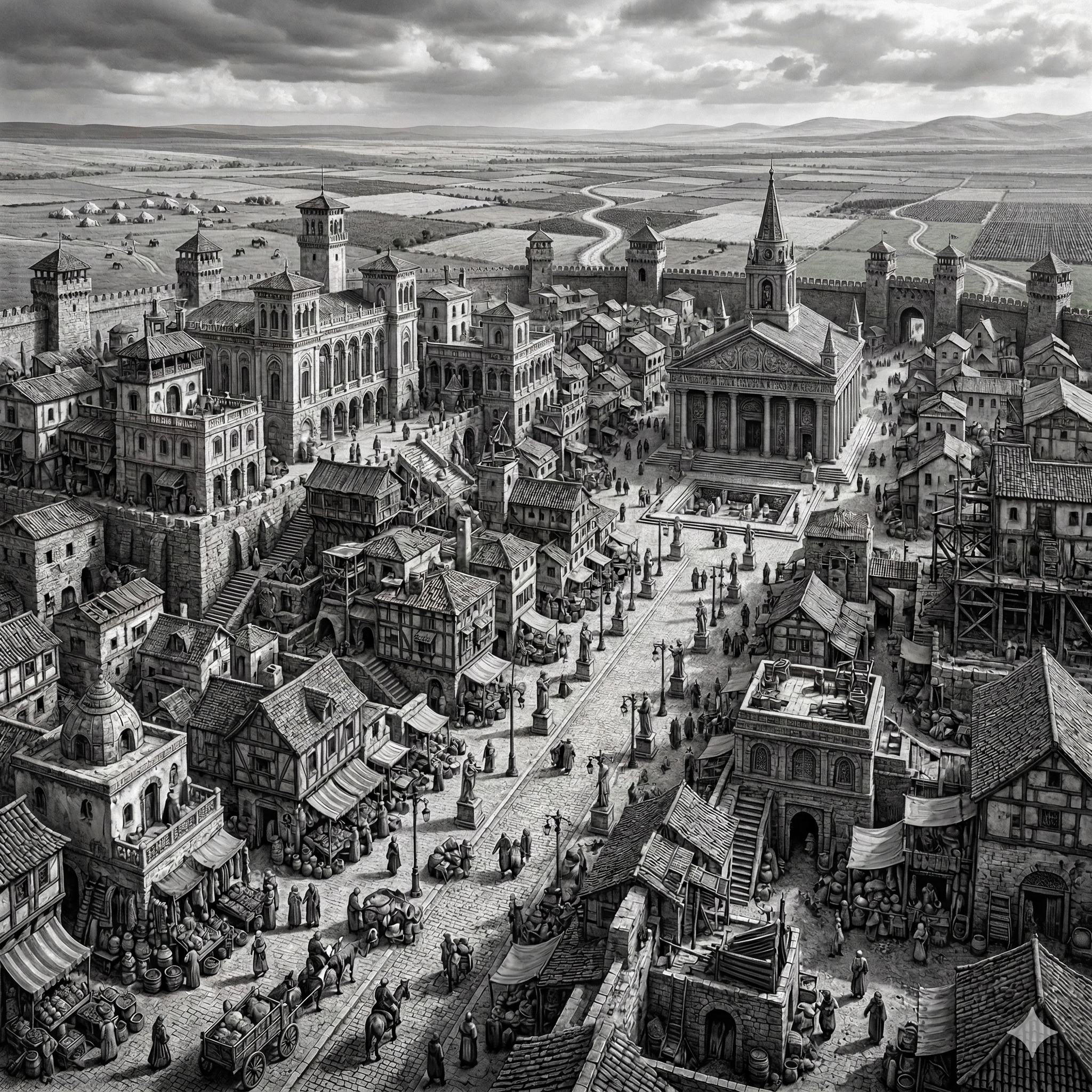 Illustration ville humaine TRAME